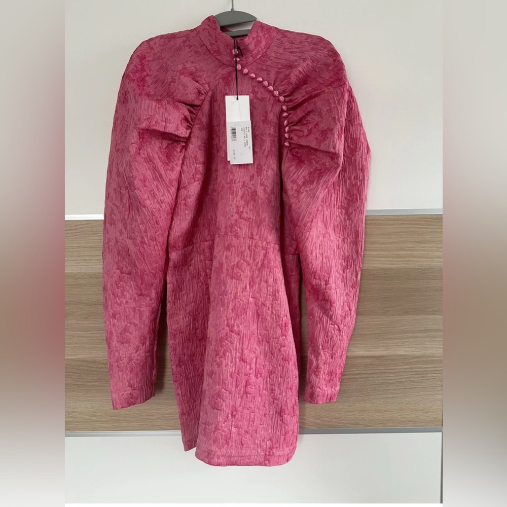 ROTATE Birger Christensen Pink Jacquard Mini Dress Punk/Gothic Influencer